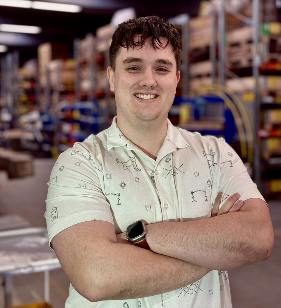 Jonas Jensen, founder of Nordrift, arms crossed